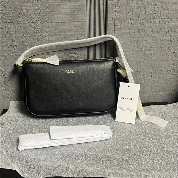 Coach Women’s Natural Grain Leather Plaza Bag 18 with Gold Hardware - Picture 5 of 6